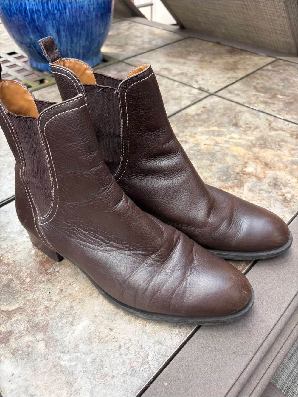 ANTONIO MELANI Dark Brown Leather Chukka Boots